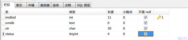 表结构